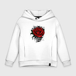 Детское худи оверсайз Красная Роза Red Rose