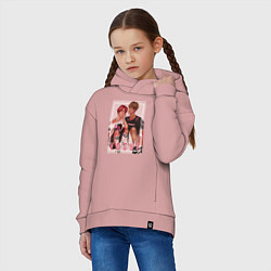 Толстовка оверсайз детская BTS Vogue, цвет: пыльно-розовый — фото 2