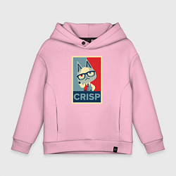 Толстовка оверсайз детская Crisp, цвет: светло-розовый