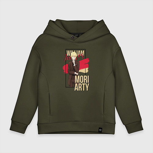 Детское худи оверсайз William James Moriarty / Хаки – фото 1