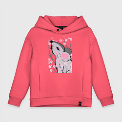 Детское худи оверсайз Мышка и сакура