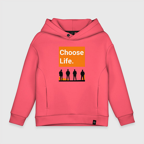 Детское худи оверсайз Choose Life / Коралловый – фото 1