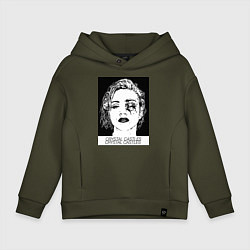 Толстовка оверсайз детская Crystal castles, цвет: хаки