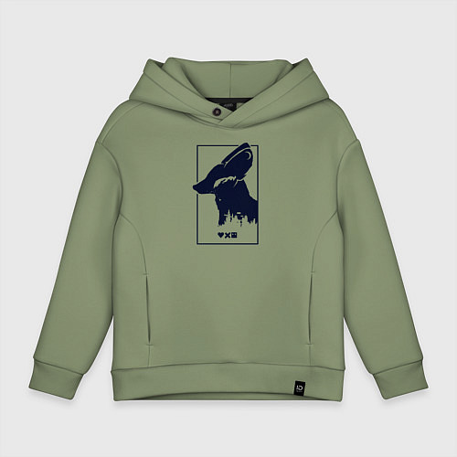 Детское худи оверсайз Love Death And Robots Доброй охоты / Авокадо – фото 1