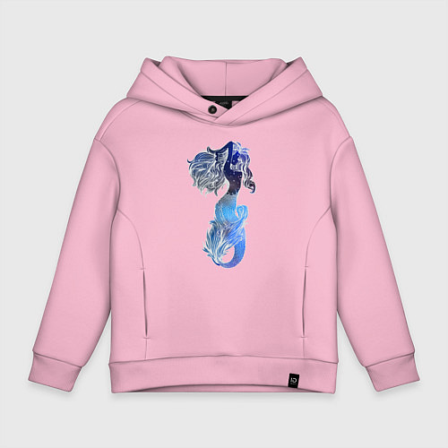 Детское худи оверсайз Русалка / Светло-розовый – фото 1