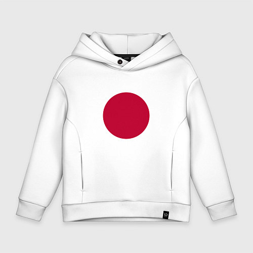 Детское худи оверсайз Япония Японский флаг / Белый – фото 1