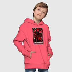 Толстовка оверсайз детская Постер За Императора! красны, цвет: коралловый — фото 2