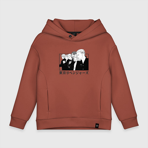 Детское худи оверсайз Tokyo Revengers Gang / Кирпичный – фото 1