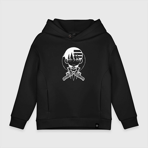 Детское худи оверсайз Смерть Младший / Черный – фото 1