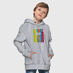 Толстовка оверсайз детская Морковочка, цвет: меланж — фото 2