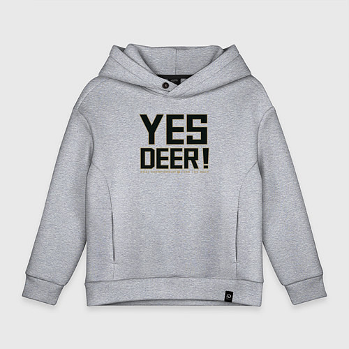 Детское худи оверсайз Yes Deer! / Меланж – фото 1