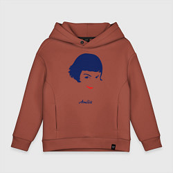Толстовка оверсайз детская Amelie Poulain, цвет: кирпичный