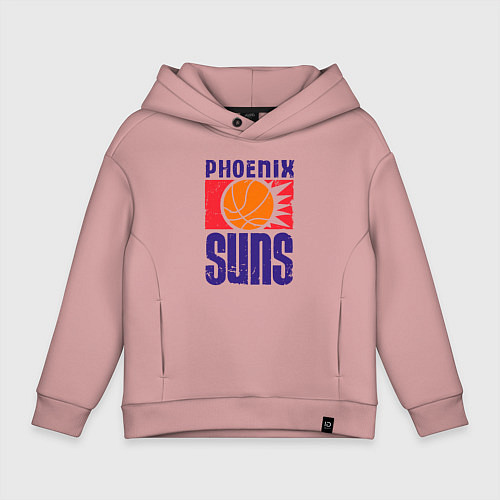 Детское худи оверсайз Phoenix Suns / Пыльно-розовый – фото 1