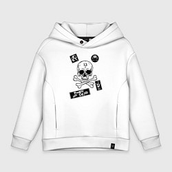 Толстовка оверсайз детская Как у КНЯZZя Король и Шут, цвет: белый