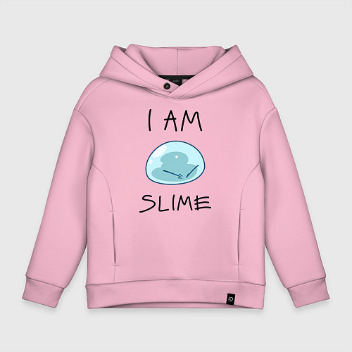 Детское худи оверсайз I AM SLIME / Светло-розовый – фото 1