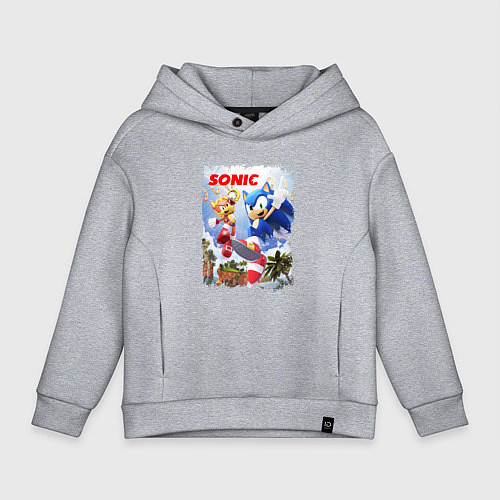 Детское худи оверсайз SONIC СОНИК Z / Меланж – фото 1