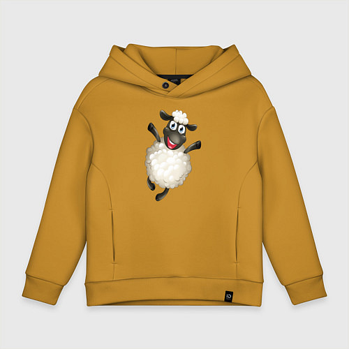 Детское худи оверсайз Милая овечка / Горчичный – фото 1