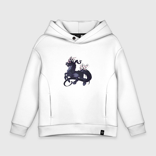 Детское худи оверсайз Зверь весны / Белый – фото 1