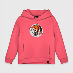 Толстовка оверсайз детская Sport Tigers, цвет: коралловый