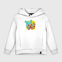 Толстовка оверсайз детская Icon Toca Boca, цвет: белый