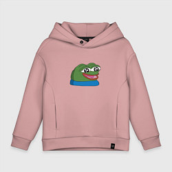 Толстовка оверсайз детская Pepe happy Пепе хеппи, цвет: пыльно-розовый