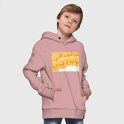 Толстовка оверсайз детская АПЕЛЬСИН ORANGE, цвет: пыльно-розовый — фото 2
