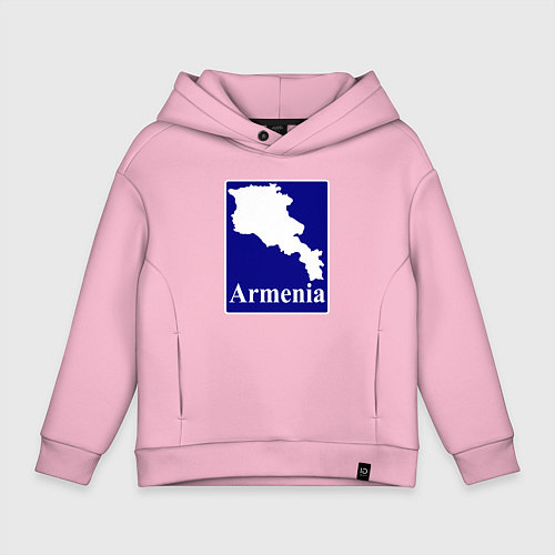 Детское худи оверсайз Армения Armenia / Светло-розовый – фото 1