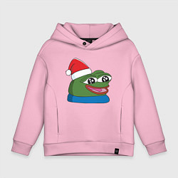 Детское худи оверсайз Pepe, pepe happy, Пепе хеппи, pepe happy new year