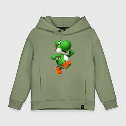 Толстовка оверсайз детская 3d Yoshi, цвет: авокадо