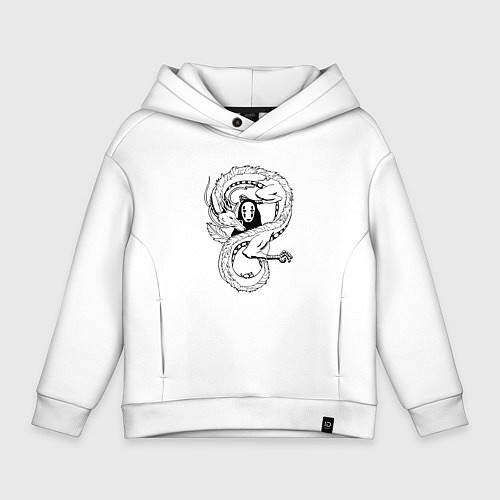 Детское худи оверсайз Бог Каонаси и Хаку Унесённые призраками / Белый – фото 1