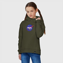 Толстовка оверсайз детская Pepe Pepe space Nasa, цвет: хаки — фото 2