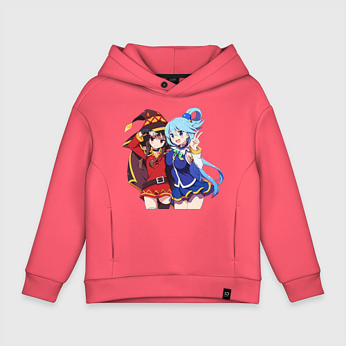 Детское худи оверсайз Aqua Meg / Коралловый – фото 1