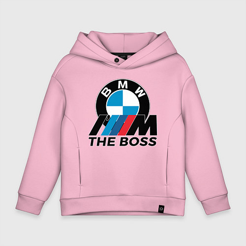 Детское худи оверсайз BMW BOSS / Светло-розовый – фото 1