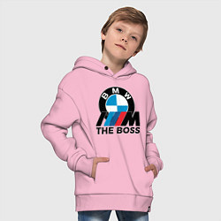 Толстовка оверсайз детская BMW BOSS, цвет: светло-розовый — фото 2