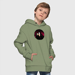 Толстовка оверсайз детская Банкай Унаханы Блич, цвет: авокадо — фото 2