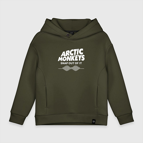 Детское худи оверсайз Arctic Monkeys, группа / Хаки – фото 1