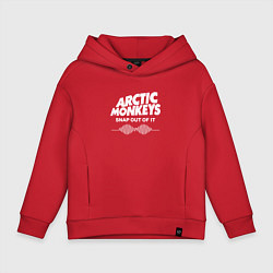 Толстовка оверсайз детская Arctic Monkeys, группа, цвет: красный