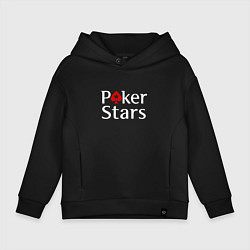 Толстовка оверсайз детская PokerStars логотип, цвет: черный
