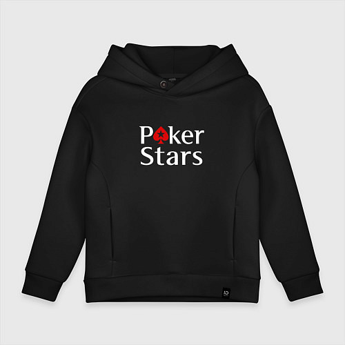 Детское худи оверсайз PokerStars логотип / Черный – фото 1