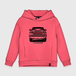 Толстовка оверсайз детская Тойота Тундра, цвет: коралловый