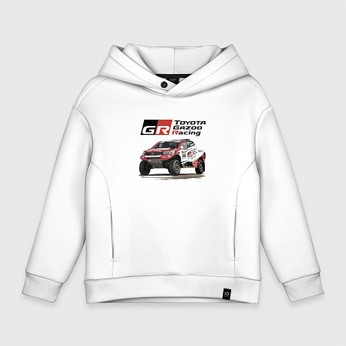 Детское худи оверсайз Toyota Gazoo Racing Team, Finland Motorsport / Белый – фото 1