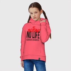 Толстовка оверсайз детская No boxing No Life, цвет: коралловый — фото 2