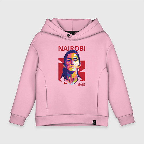 Детское худи оверсайз Nairobi Girl / Светло-розовый – фото 1