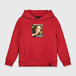 Толстовка оверсайз детская Adele, цвет: красный