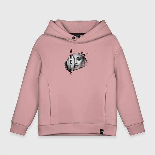 Детское худи оверсайз Adele лицо / Пыльно-розовый – фото 1