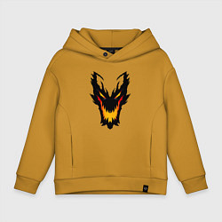 Толстовка оверсайз детская ЛИЦО SHADOW FIEND DOTA2, цвет: горчичный