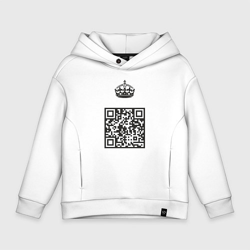 Детское худи оверсайз QR King / Белый – фото 1