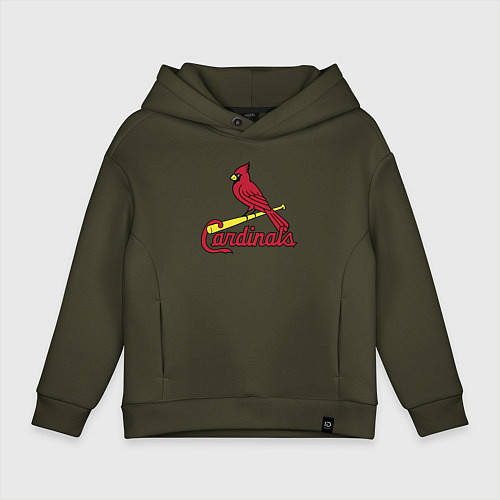 Детское худи оверсайз St Louis Cardinals - baseball team / Хаки – фото 1