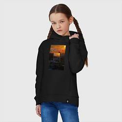 Толстовка оверсайз детская Питерский закат, цвет: черный — фото 2
