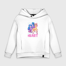 Толстовка оверсайз детская My Little Pony Follow your heart, цвет: белый